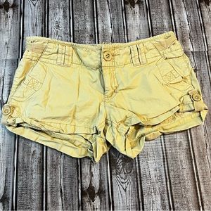 Vintage Y2K American Eagle Low Rise Khaki Cargo Shortie Shorts size 6